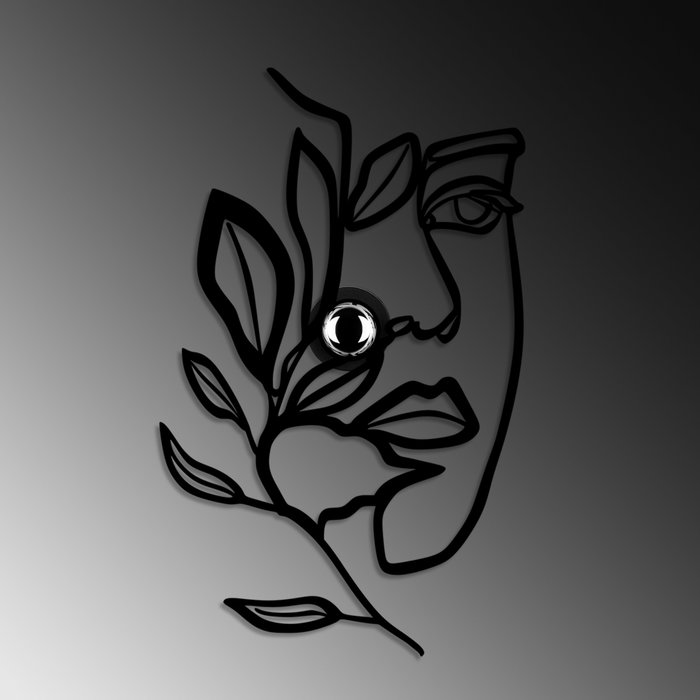 Opviq Lámpara de pared Flower Faced negra Opviq Lámpara de pared Flower Faced negra